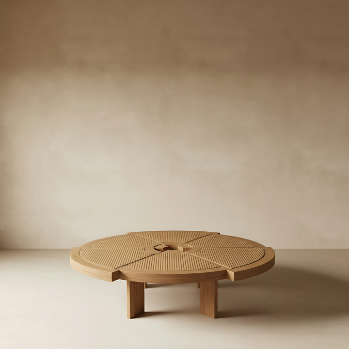 Solid Wood Coffee Table Round - Simplistic Yet Sleek