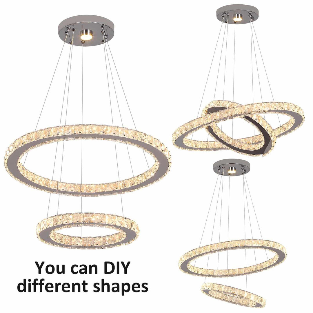 Modern foyer chandelier showcasing customizable designs and shapes, enhancing elegance and ambiance.
