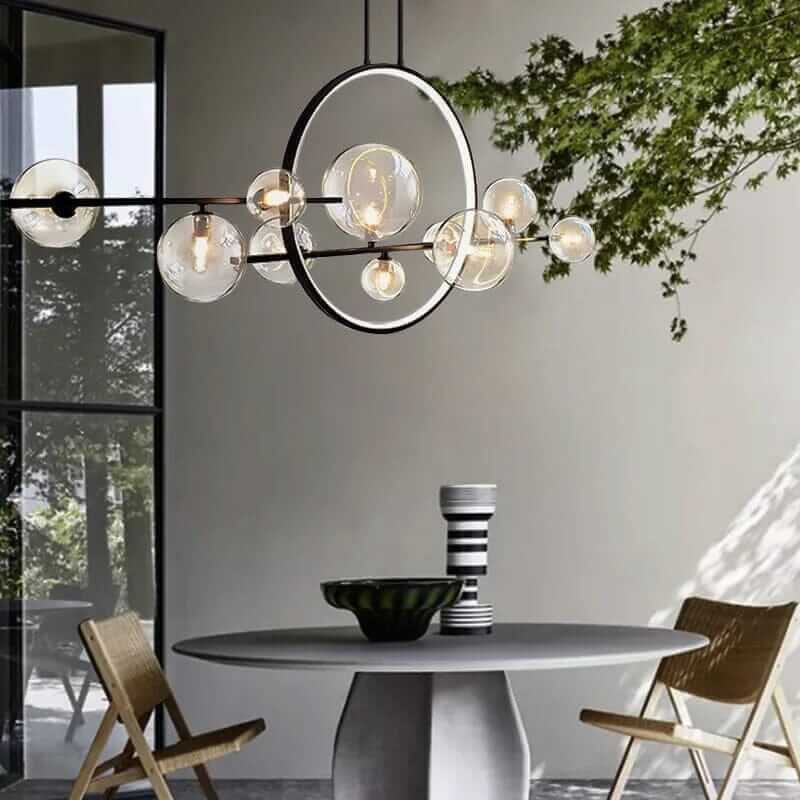William Glass Bubble Chandelier Light