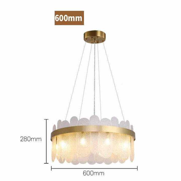 Round chandelier with elegant crystal accents, diameter 600mm, modern design for stylish illumination.