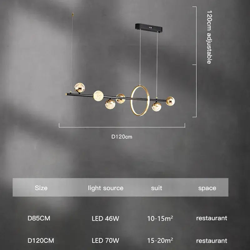 David Gold Ball Chandelier