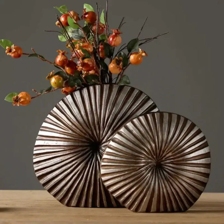 Tripp Irregular Stripe Pattern Resin Flower Vase