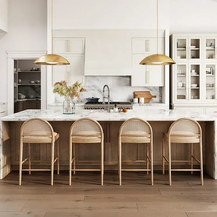 Wiatt Nordic Wood High Stool Bar Chair