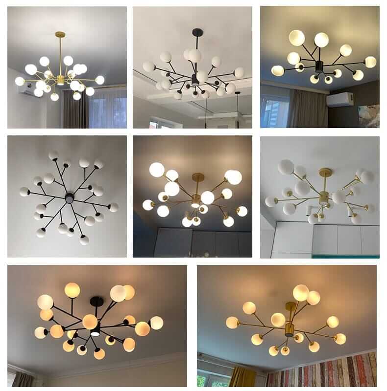 Collage of various Bubble Chandeliers showcasing diverse designs and elegant lighting styles for home decor.