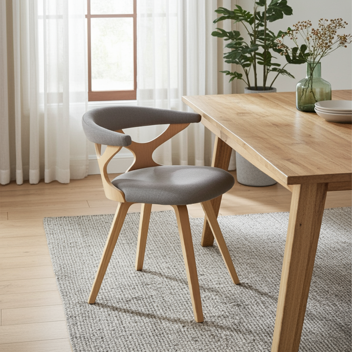 Wood Dining Chair With Cushion