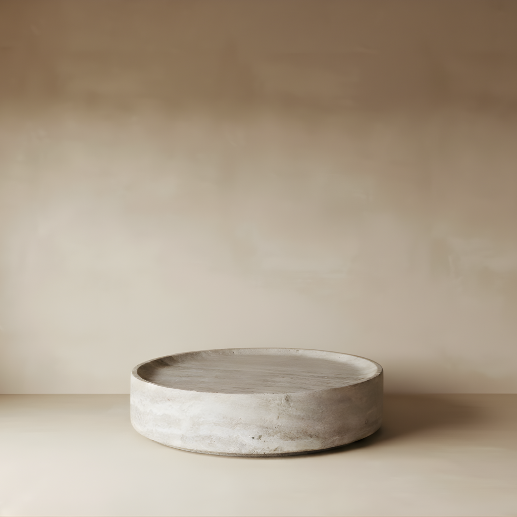 Round Stone Coffee Table - Versatile & Timeless