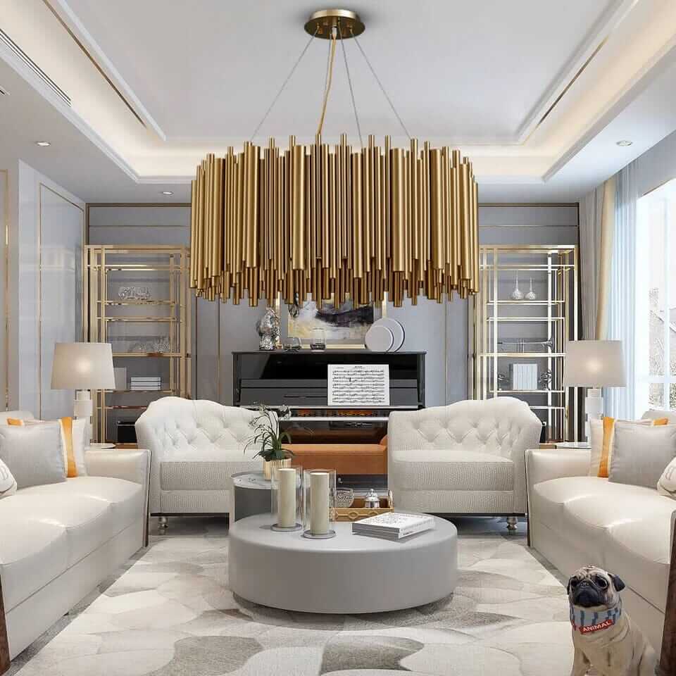 Gold Chandelier - A Beautiful Nest-Shaped Frame