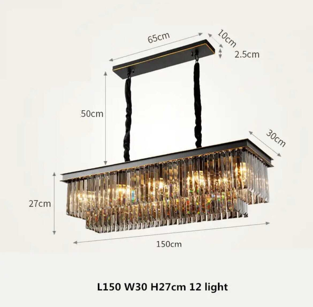 Black chandelier with 12 lights, showcasing intricate details and a mesmerizing ambiance, perfect for home decor.