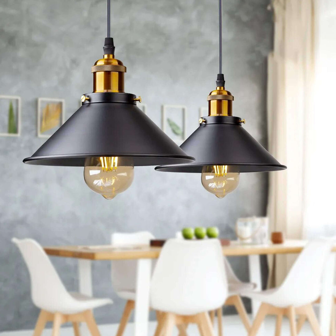 Black Ceiling Light - Vintage Charm & Industrial Style
