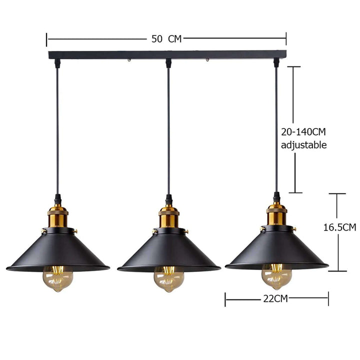 Black Ceiling Light - Vintage Charm & Industrial Style