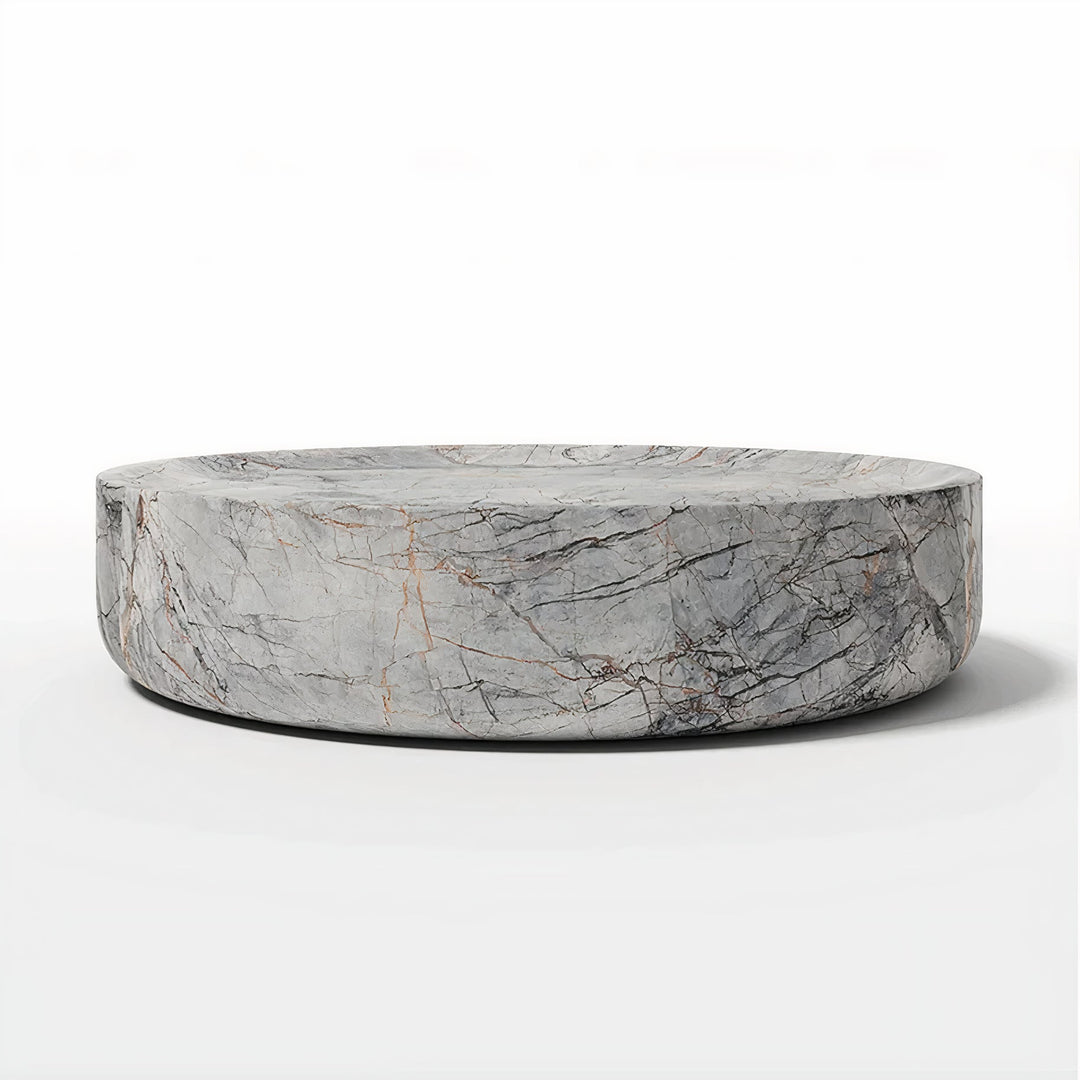 Round Stone Coffee Table - Versatile & Timeless