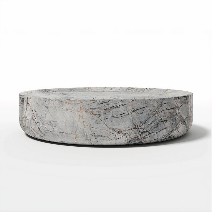Round Stone Coffee Table - Versatile & Timeless