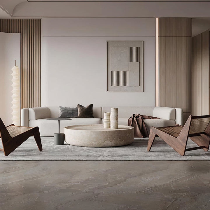 Round Stone Coffee Table - Versatile & Timeless