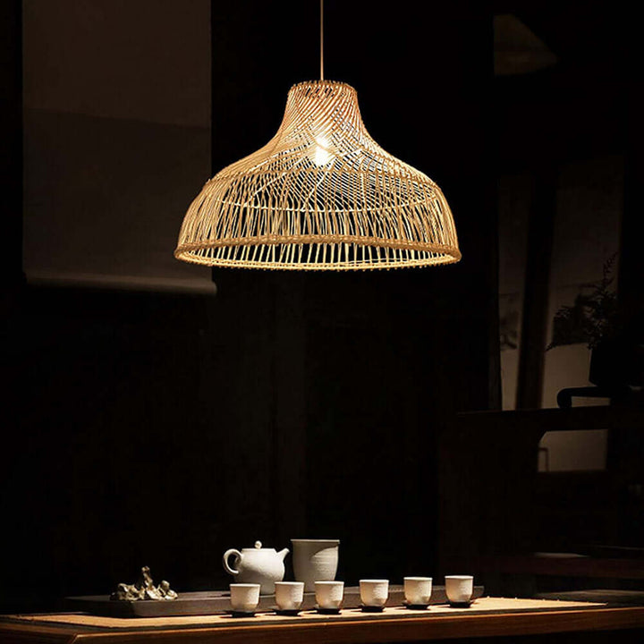 Ivey Rattan Woven Bowl Pendant Lights