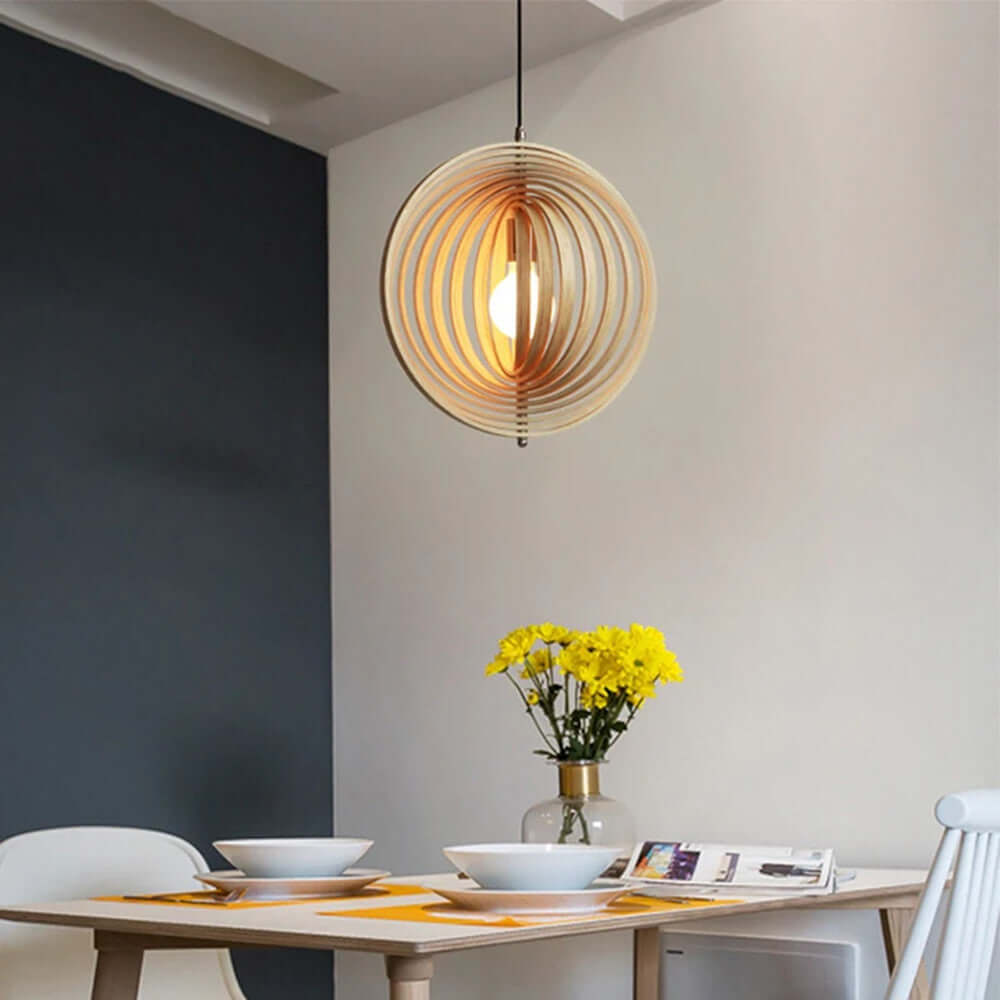 Wood Pendant Light - Perfect For A Cozy Home