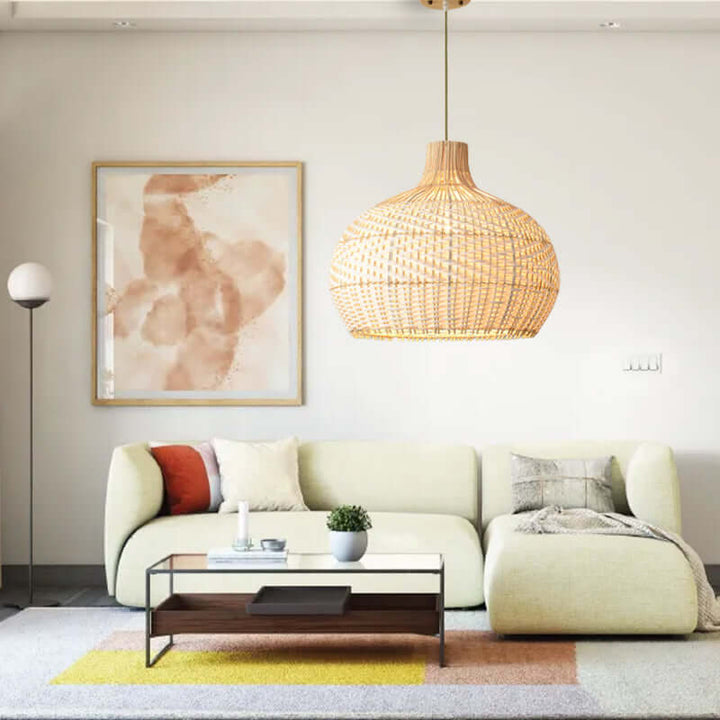 Uma Rattan Woven Lamp Shade Large Pendant Light