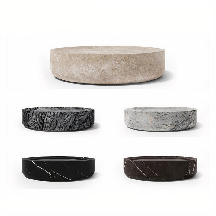 Round Stone Coffee Table - Versatile & Timeless