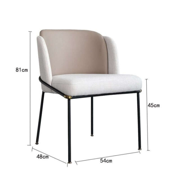 Dining Chair Curved Back - Modern & Comfort
