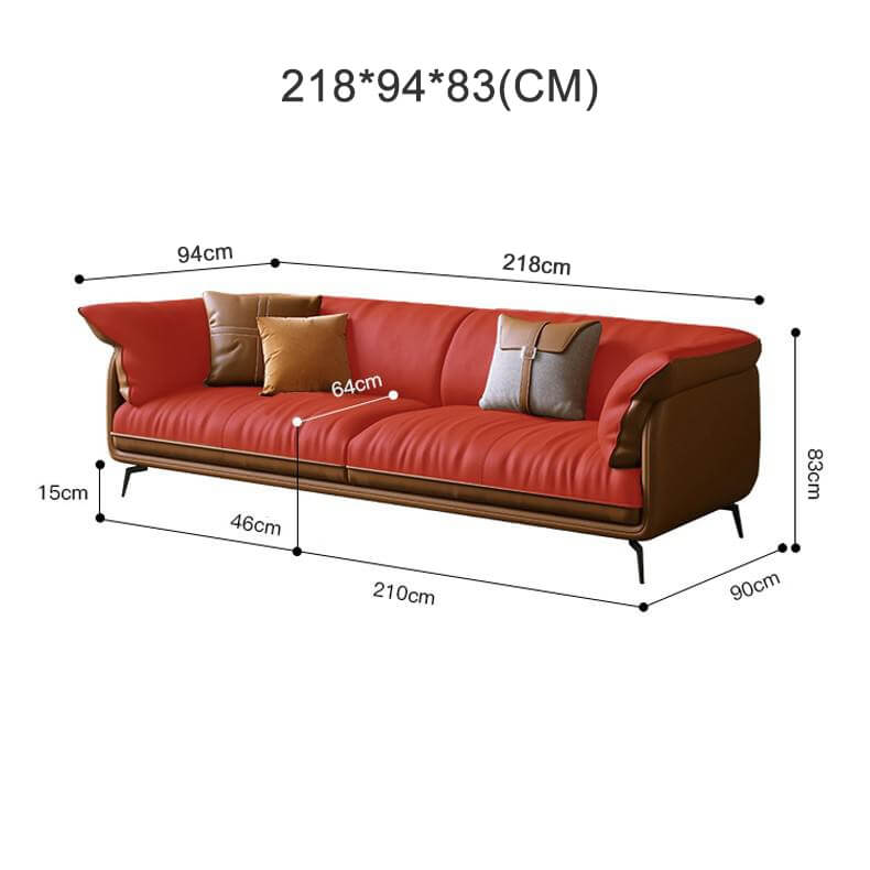 Orange Leather Sofa - Maximum Comfort