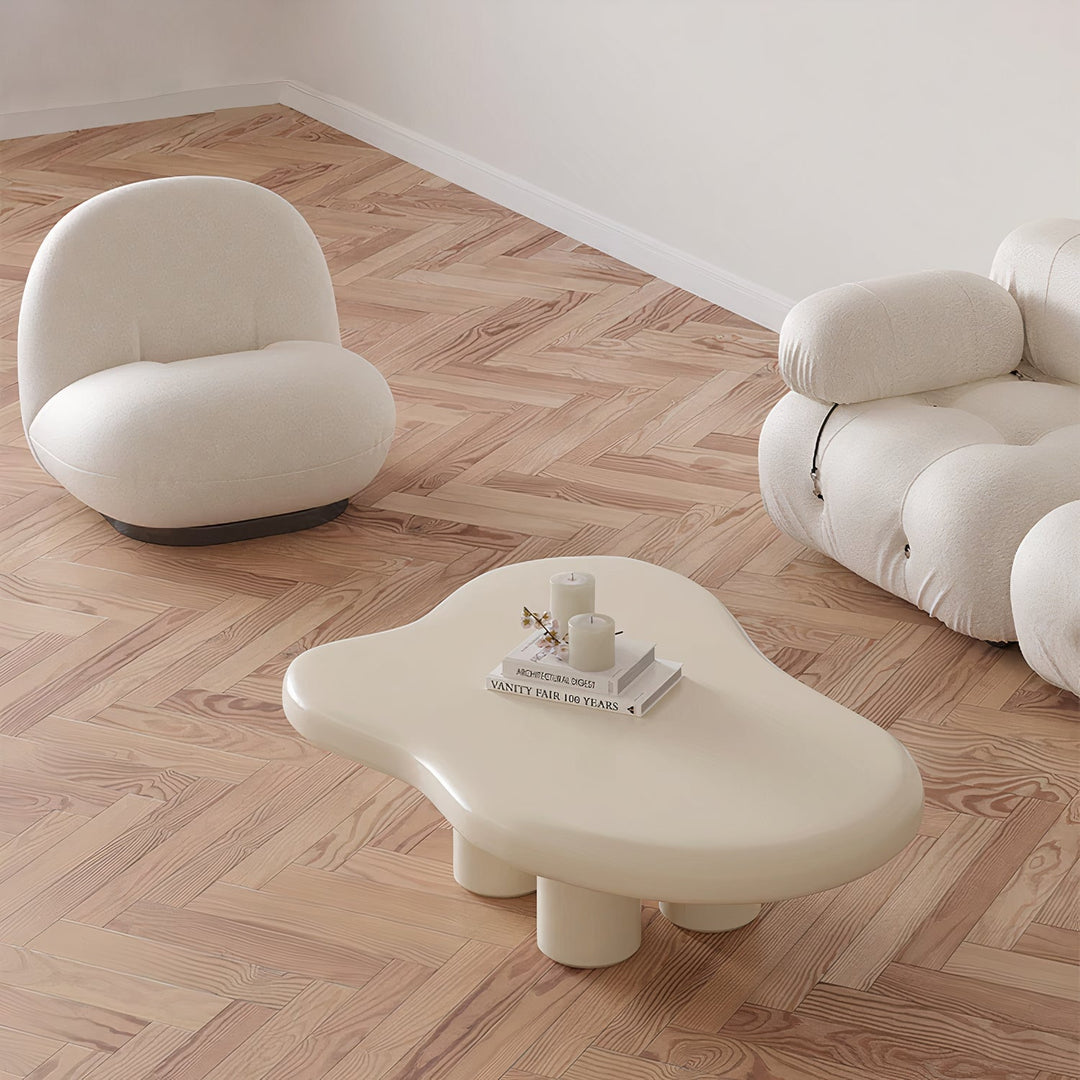 White Wood Coffee Table - Stunning Centerpiece