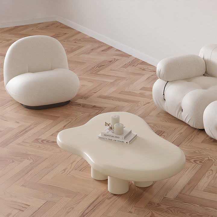 White Wood Coffee Table - Stunning Centerpiece