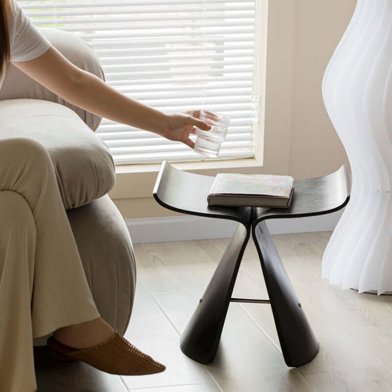 Wood Stool Side Table - Durability & Elegance