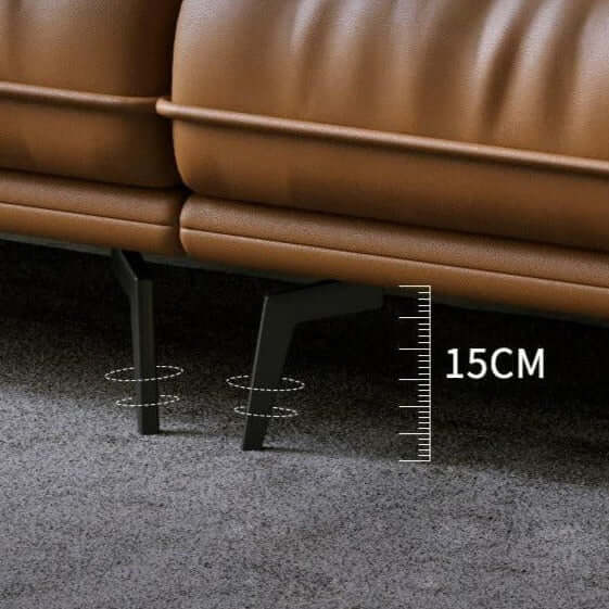 Orange Leather Sofa - Maximum Comfort