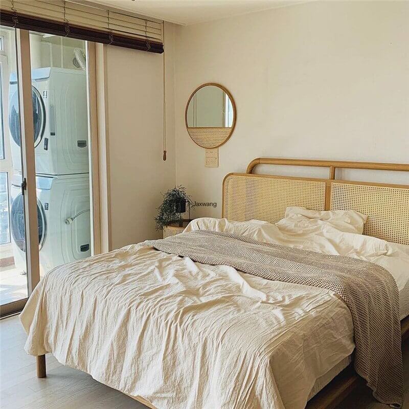 Wooden Frame With Mirror - Rustic Charm