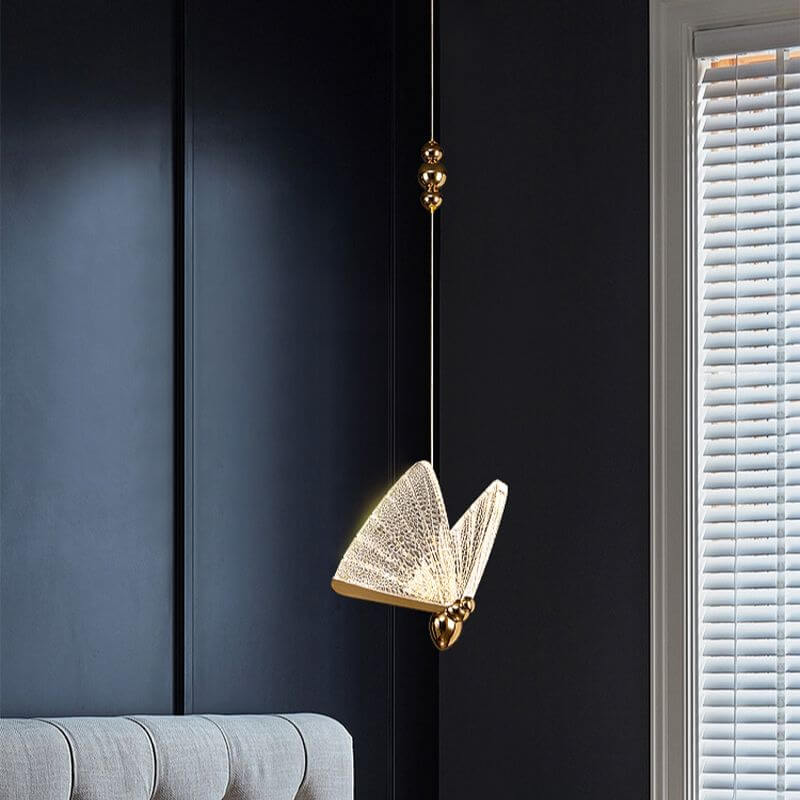 Audrina Golden Butterfly Pendant Light