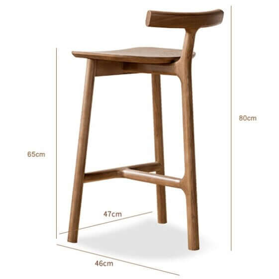 Wood Bar Stools With Backs - Warmth Of Natural Wood