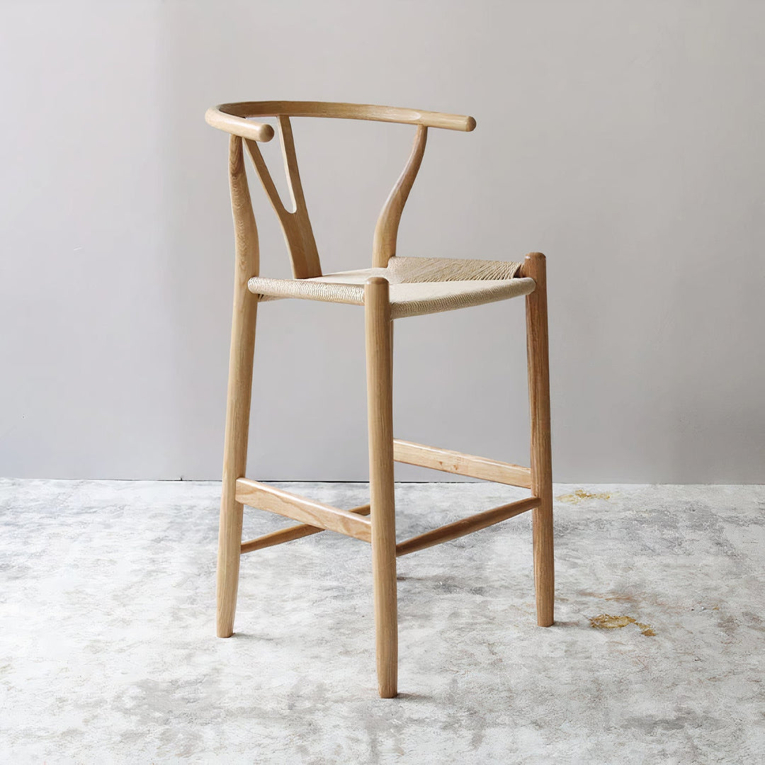 Wood Bar Stools With Backs - Natural Elegance