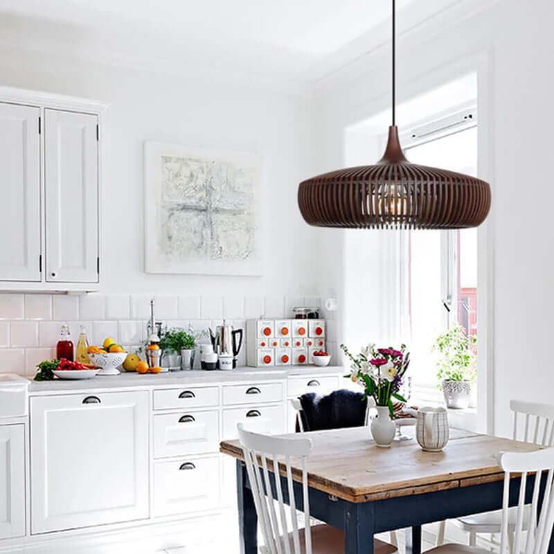 Wood Pendant Light - Rustic Charm Of Natural Wood