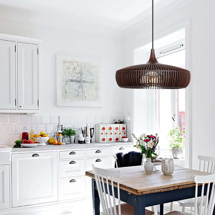 Wood Pendant Light - Rustic Charm Of Natural Wood