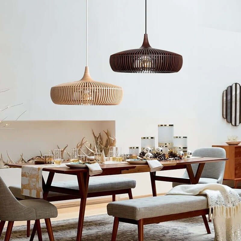 Wood Pendant Light - Rustic Charm Of Natural Wood