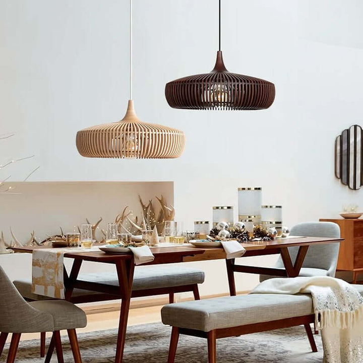 Wood Pendant Light - Rustic Charm Of Natural Wood