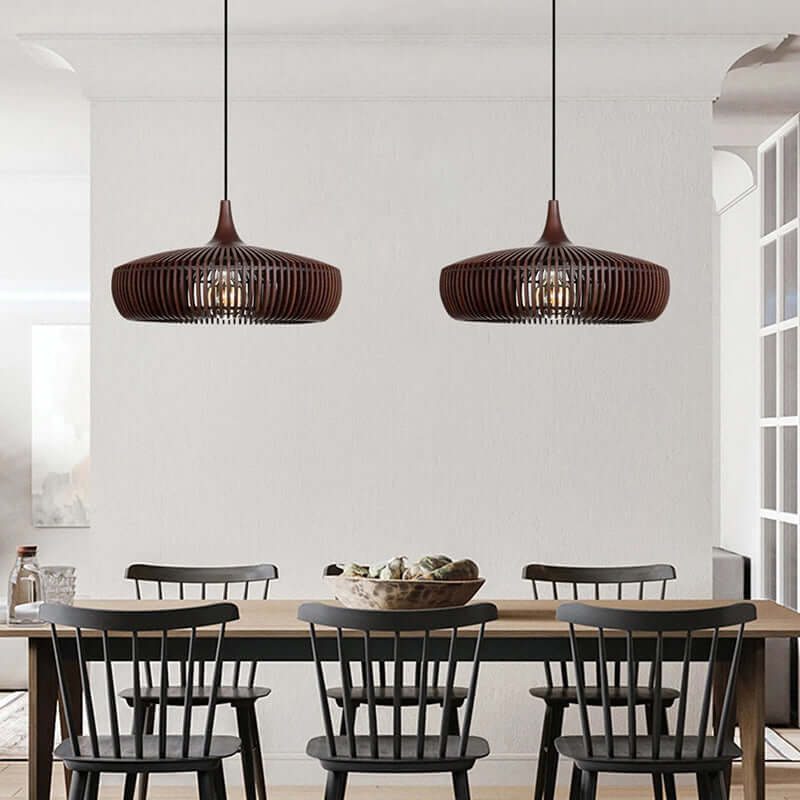 Wood Pendant Light - Rustic Charm Of Natural Wood
