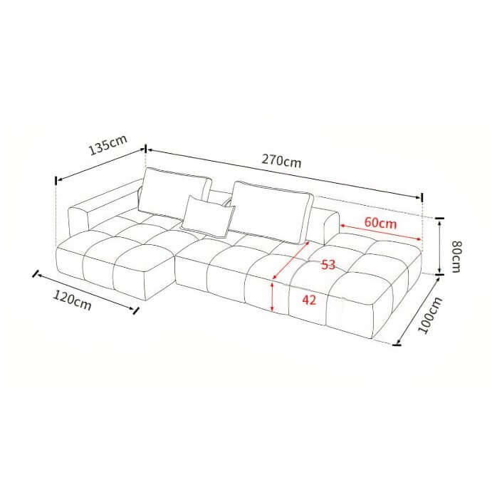 Mid Century Modern Leather Sofa - Minimalistic Aesthetic