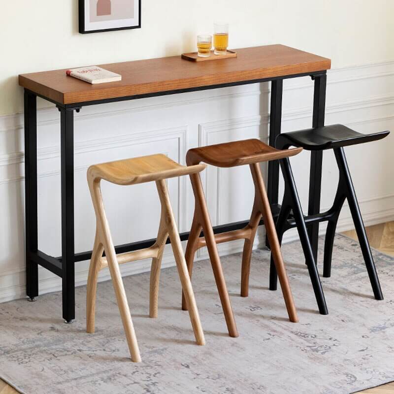 Solid Wood Bar Stools - Sleek & Modern Design