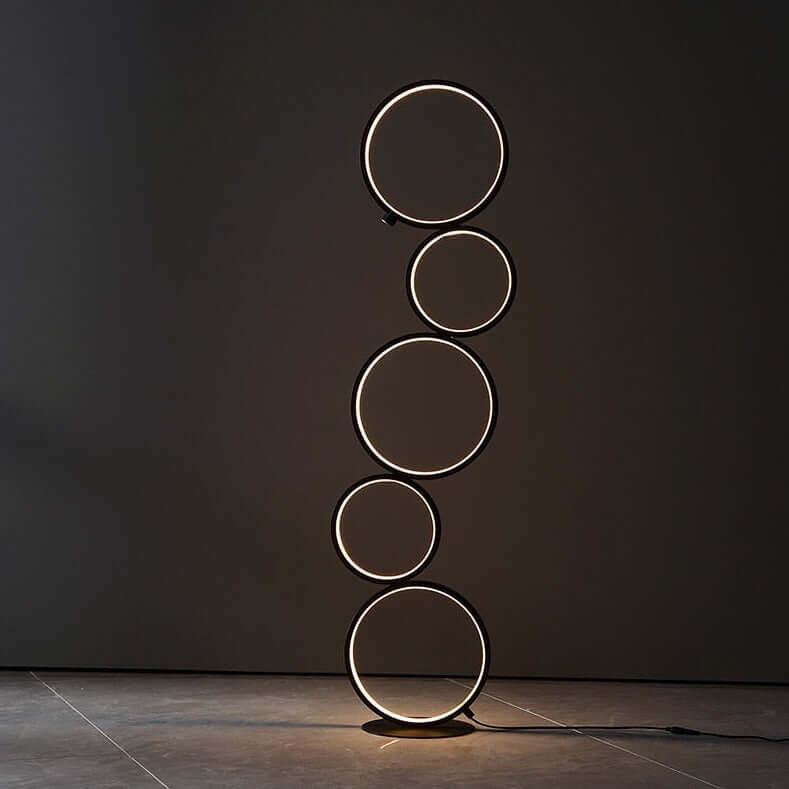 Art Deco Floor Lamp - soft glow of rings