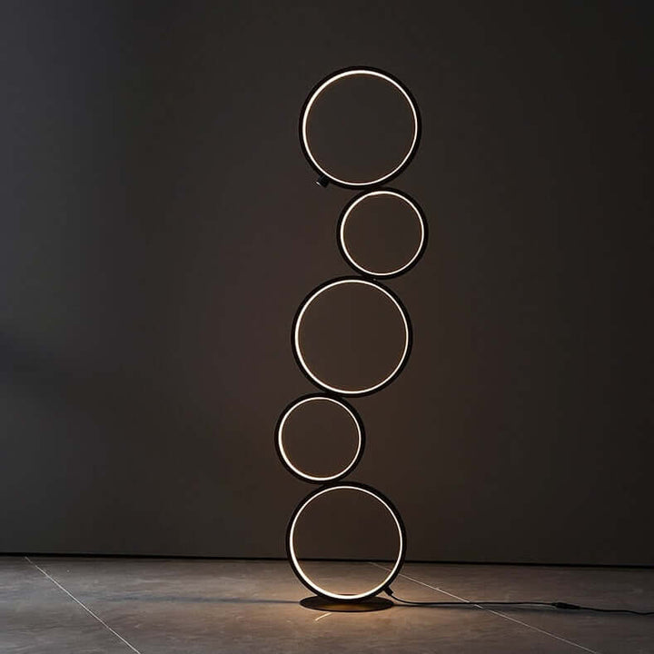 Art Deco Floor Lamp - soft glow of rings