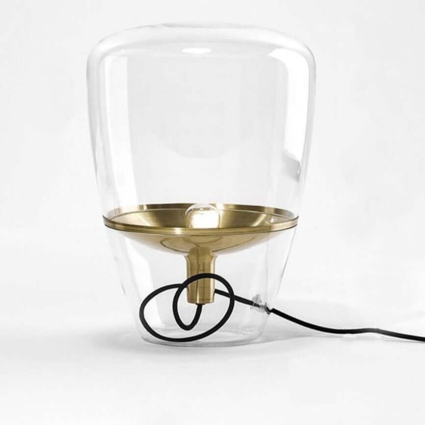 Glass Shade Table Lamps - Sleek, Minimalist Frame