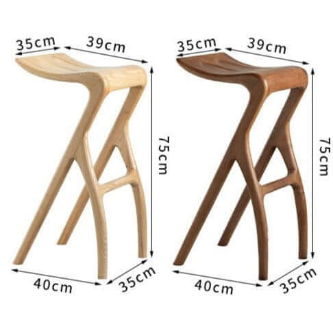 Solid Wood Bar Stools - Sleek & Modern Design