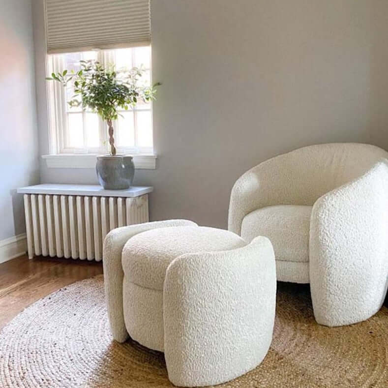 Vintage Lounge Chair - Luxurious Wool Chair