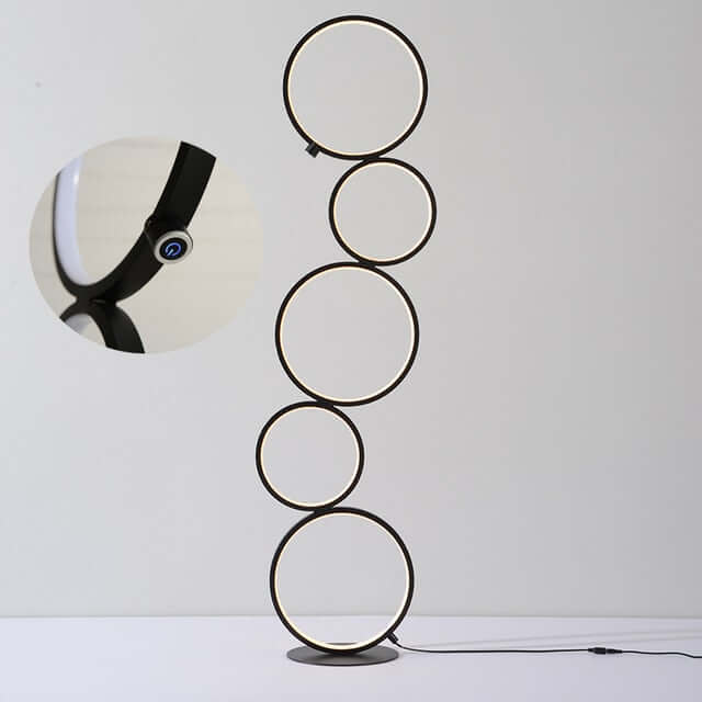 Art Deco Floor Lamp - soft glow of rings