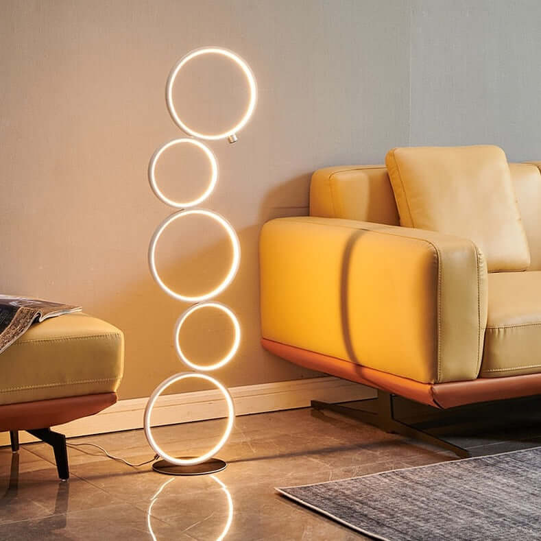 Art Deco Floor Lamp - soft glow of rings