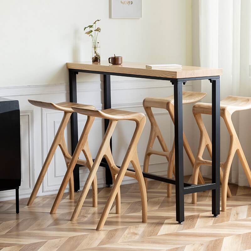 Solid Wood Bar Stools - Sleek & Modern Design
