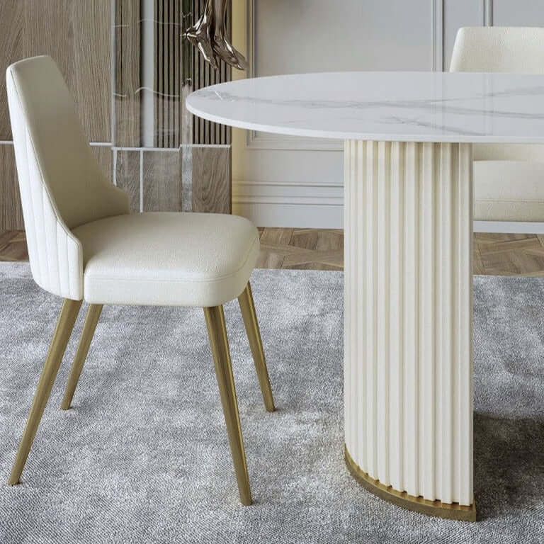 Marble Dining Table Set For 6 - Cosy & Stylish Dining Experience