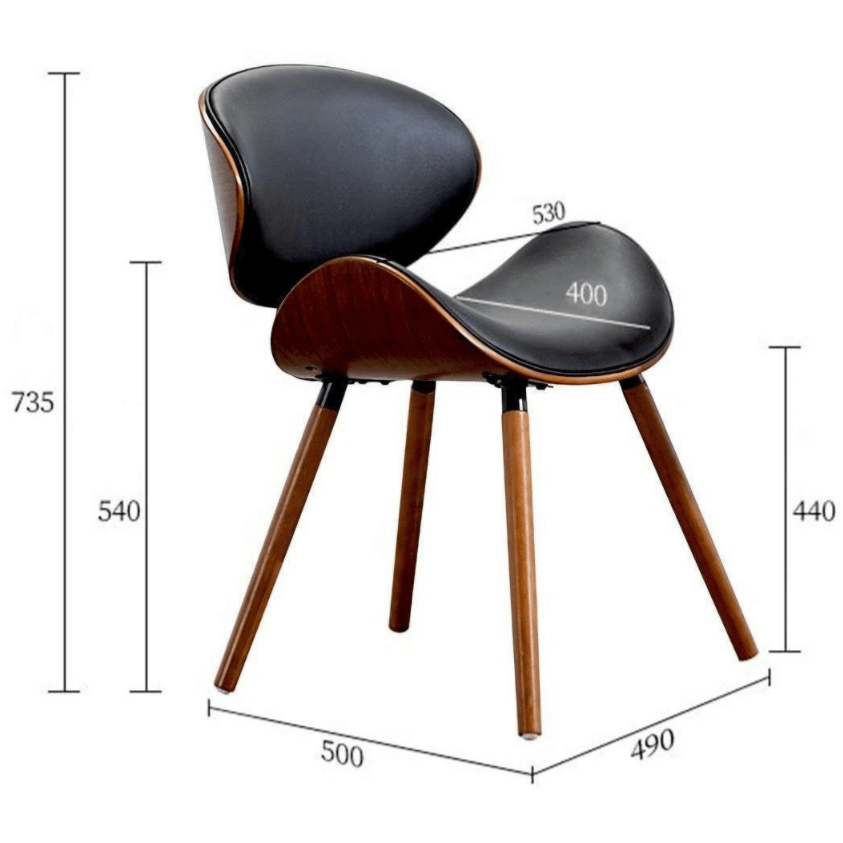 Wood And Leather Chair- Elegance & Comfort