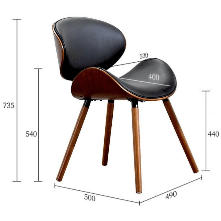 Wood And Leather Chair- Elegance & Comfort