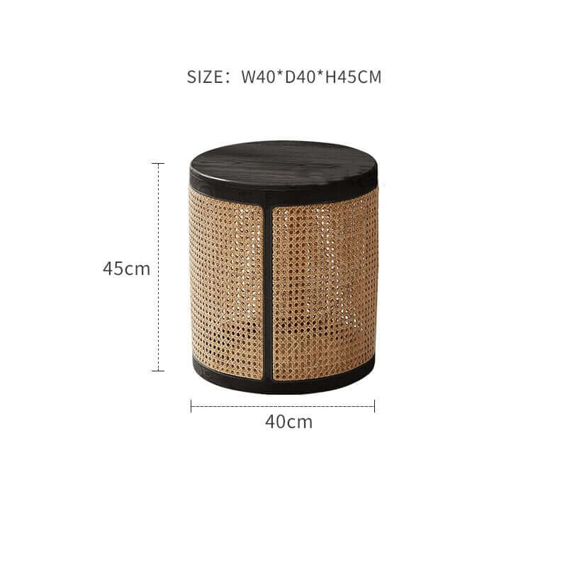 Rattan Side Table - Unique Work Of Art